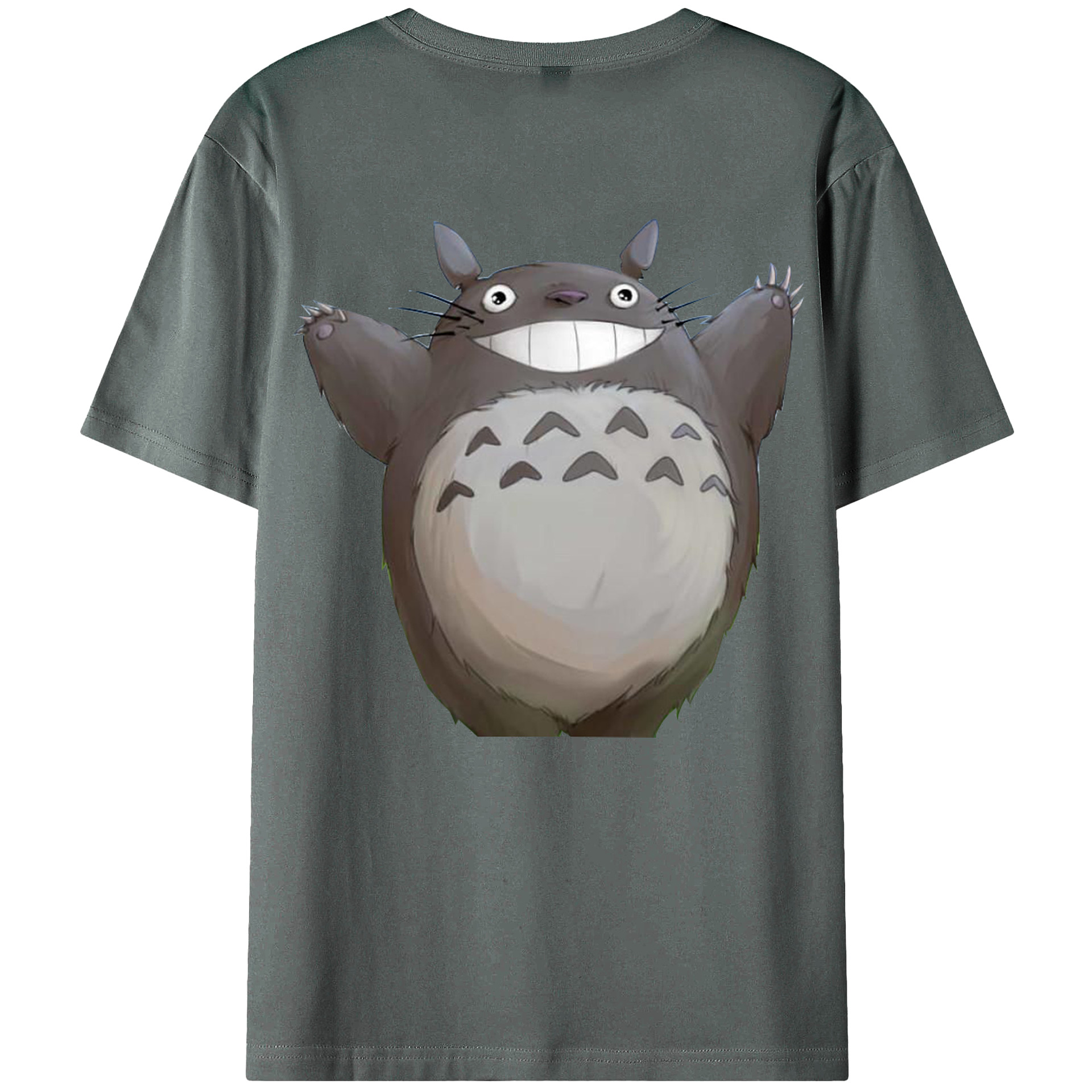 （画像用） となりのトトロ 草壁メイ 草壁サツキ My Neighbor Totoro Satsuki Kusakabe Mei Kusakabe 綿100％ メンズ半袖Tシャツ（バックプリント） 通気性